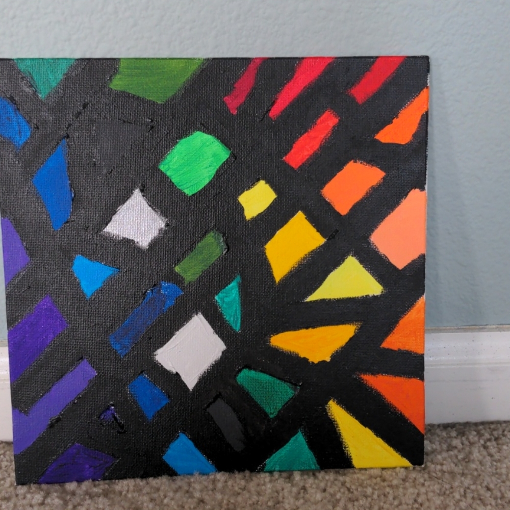 Stained glass inspired painting
